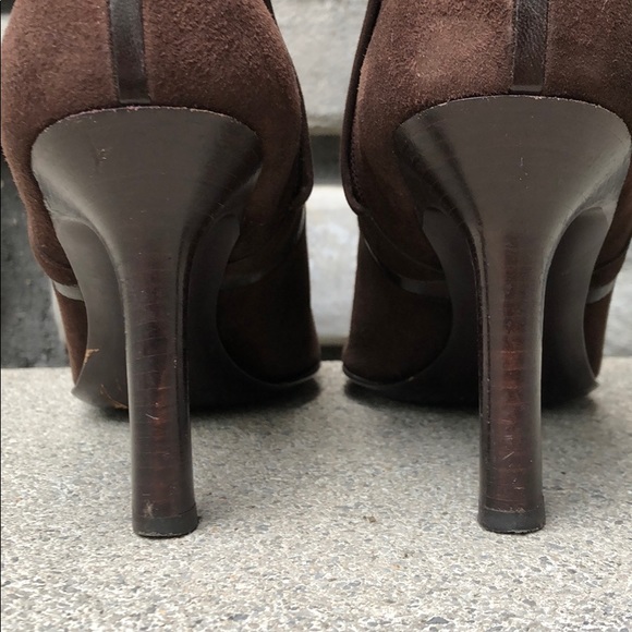 Brown Suede Narciso Rodriguez Boots Vintage sz 10 - Picture 5 of 8